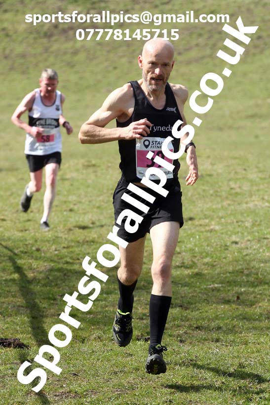 Masters men 2021 NECAA Cross Country Relays, Thornley Farm, Peterlee, Saturday, April 10th. Photo: David T. Hewitson/Sports for All Pics